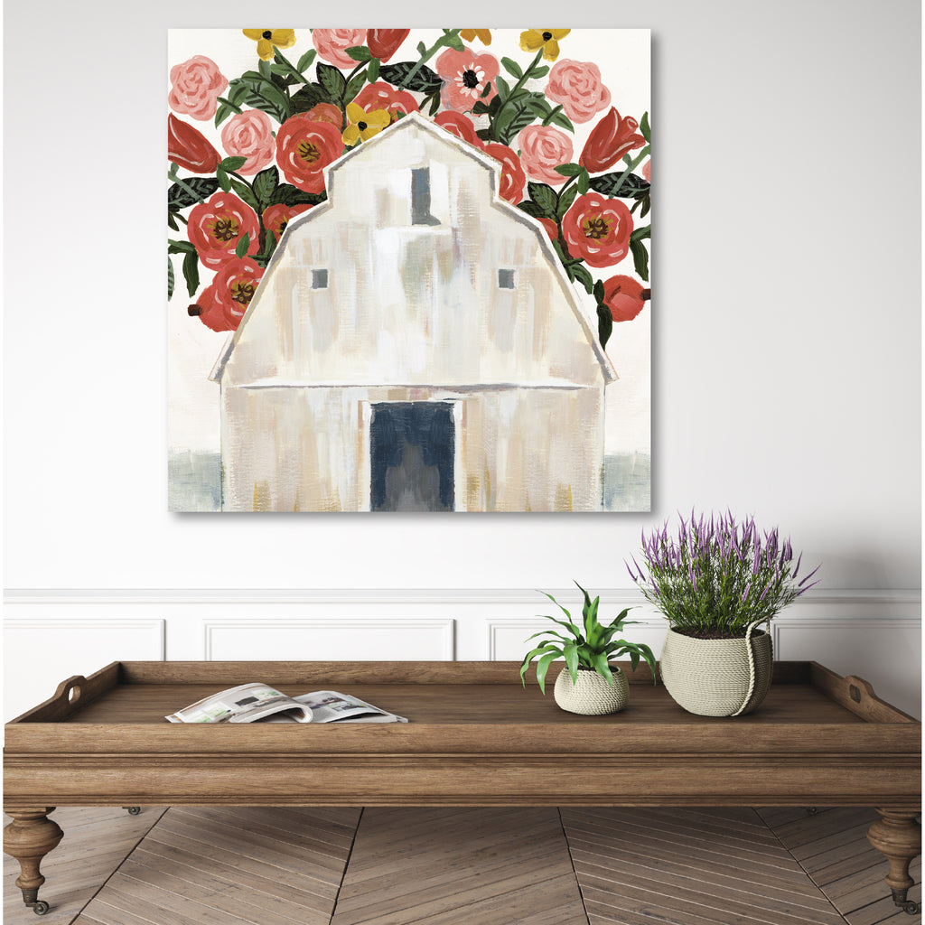 Pansy Barn - Gallery-Wrapped Canvas Wall Art