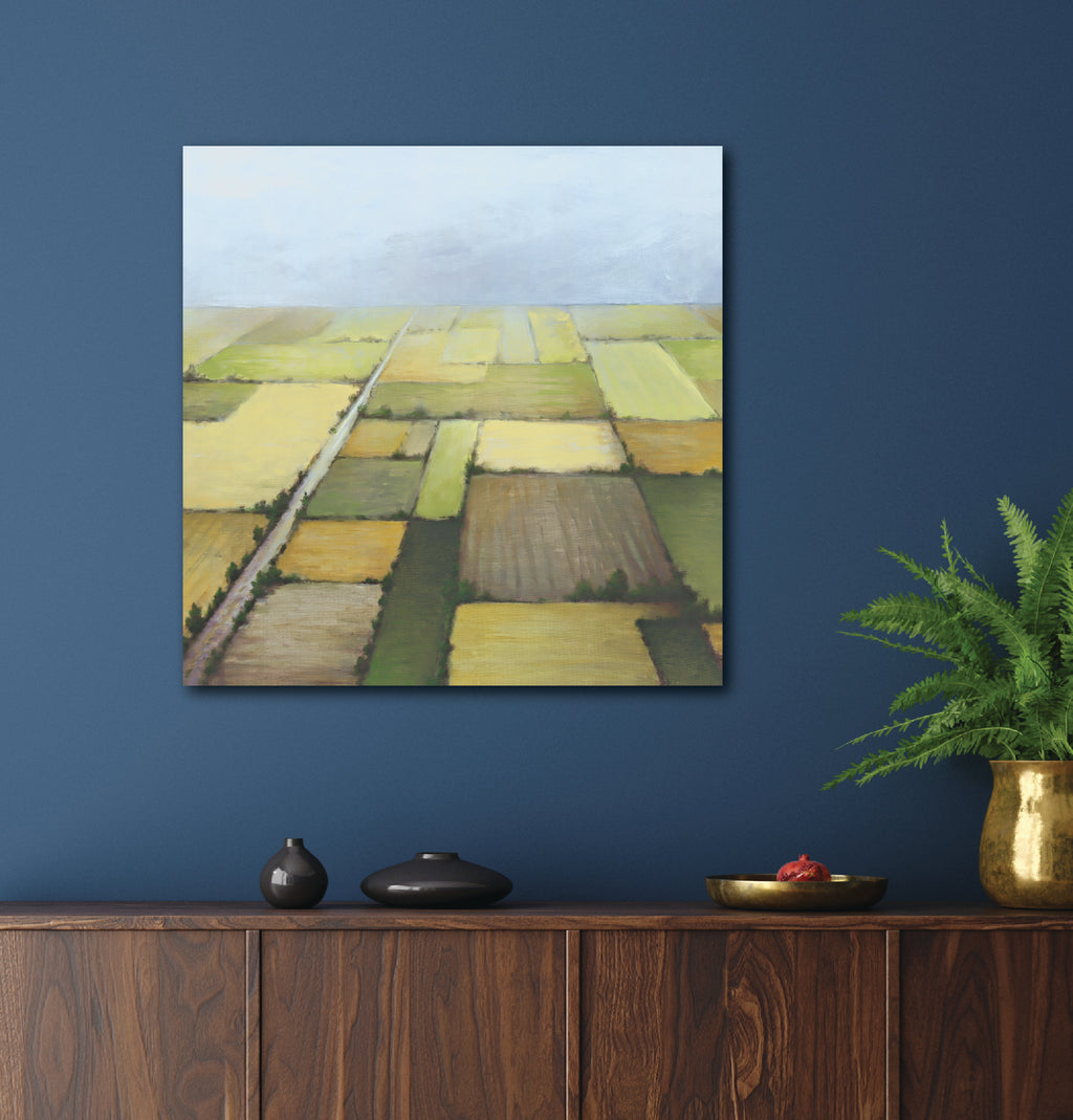 Quilted Field - Gallery-Wrapped Canvas Wall Art
