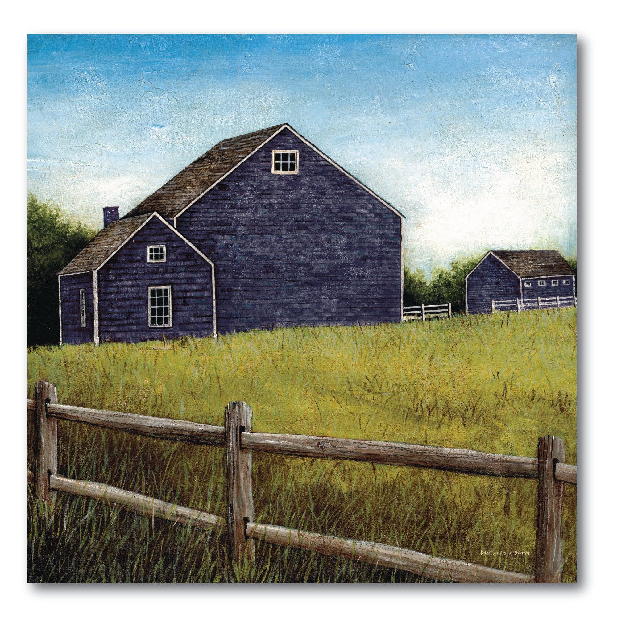 Weathered Barns Navy - Gallery-Wrapped Canvas Wall Art