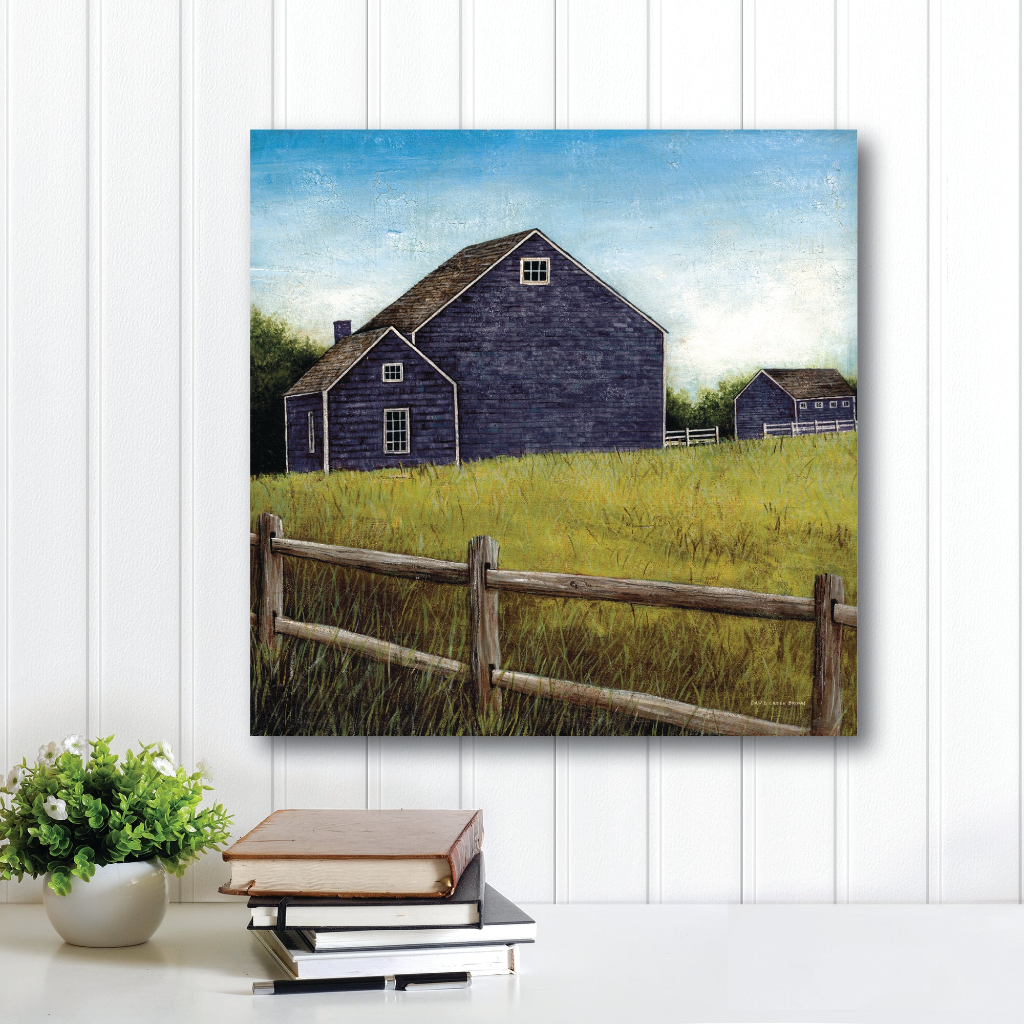 Weathered Barns Navy - Gallery-Wrapped Canvas Wall Art