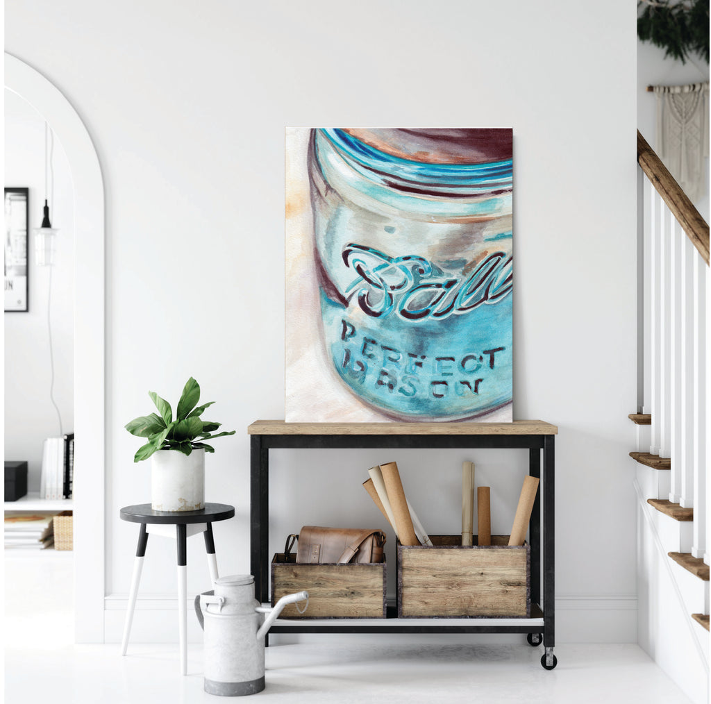 Mason Jar I - Gallery Wrapped Canvas