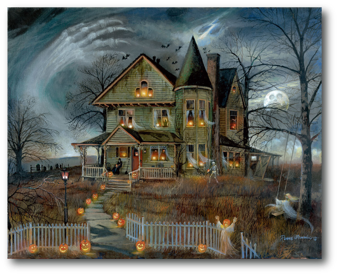 Haunted House Gallery-Wrapped Canvas Wall Art