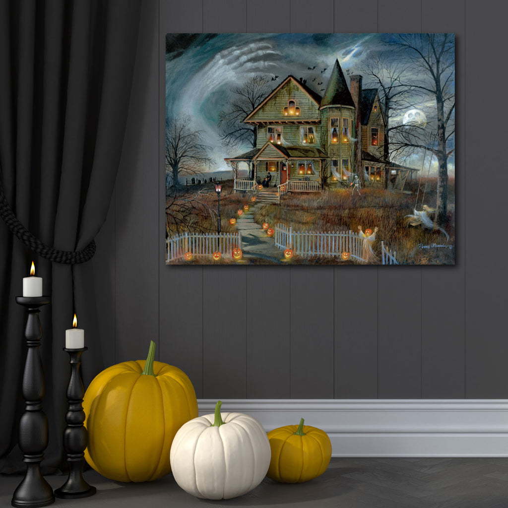 Haunted House Gallery-Wrapped Canvas Wall Art