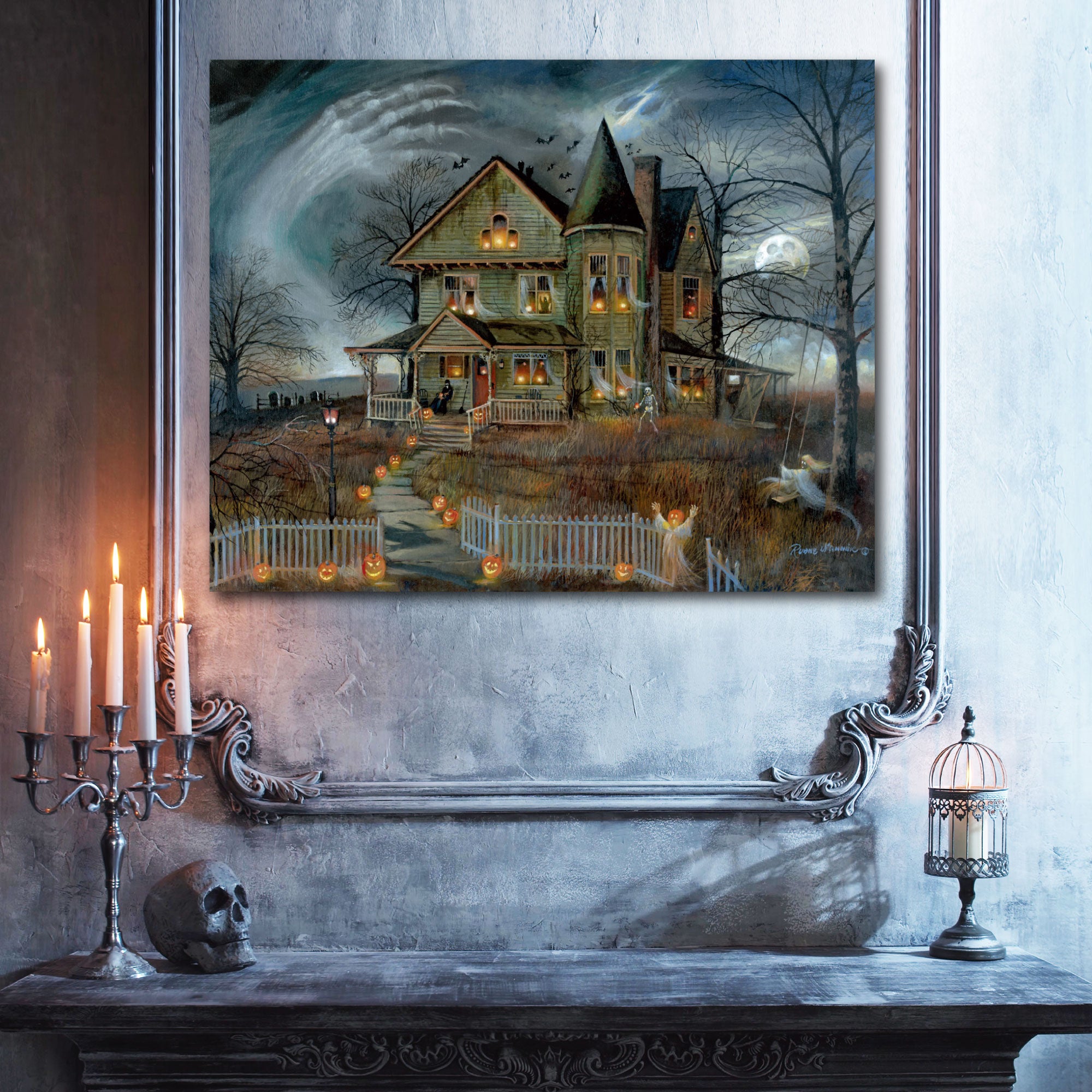 Haunted House Gallery-Wrapped Canvas Wall Art