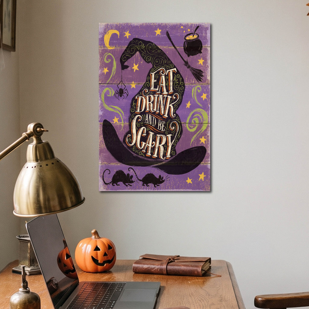Eat, Drink, and Be Scary - Gallery Wrapped Canvas