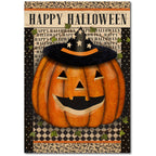 Jack O Lantern Witch Hat Gallery-Wrapped Canvas Wall Art