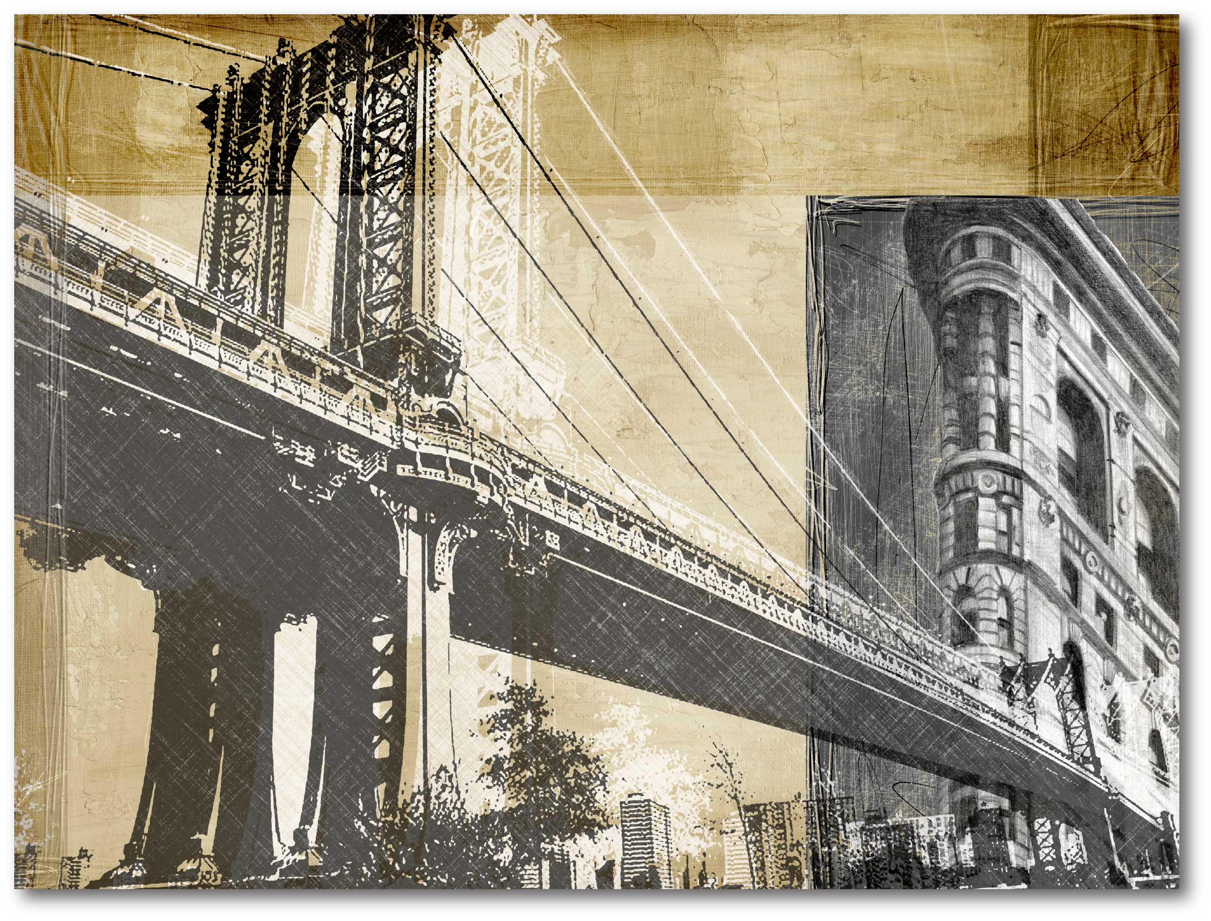 Metropolitan Collage II - Gallery-Wrapped Canvas Wall Art