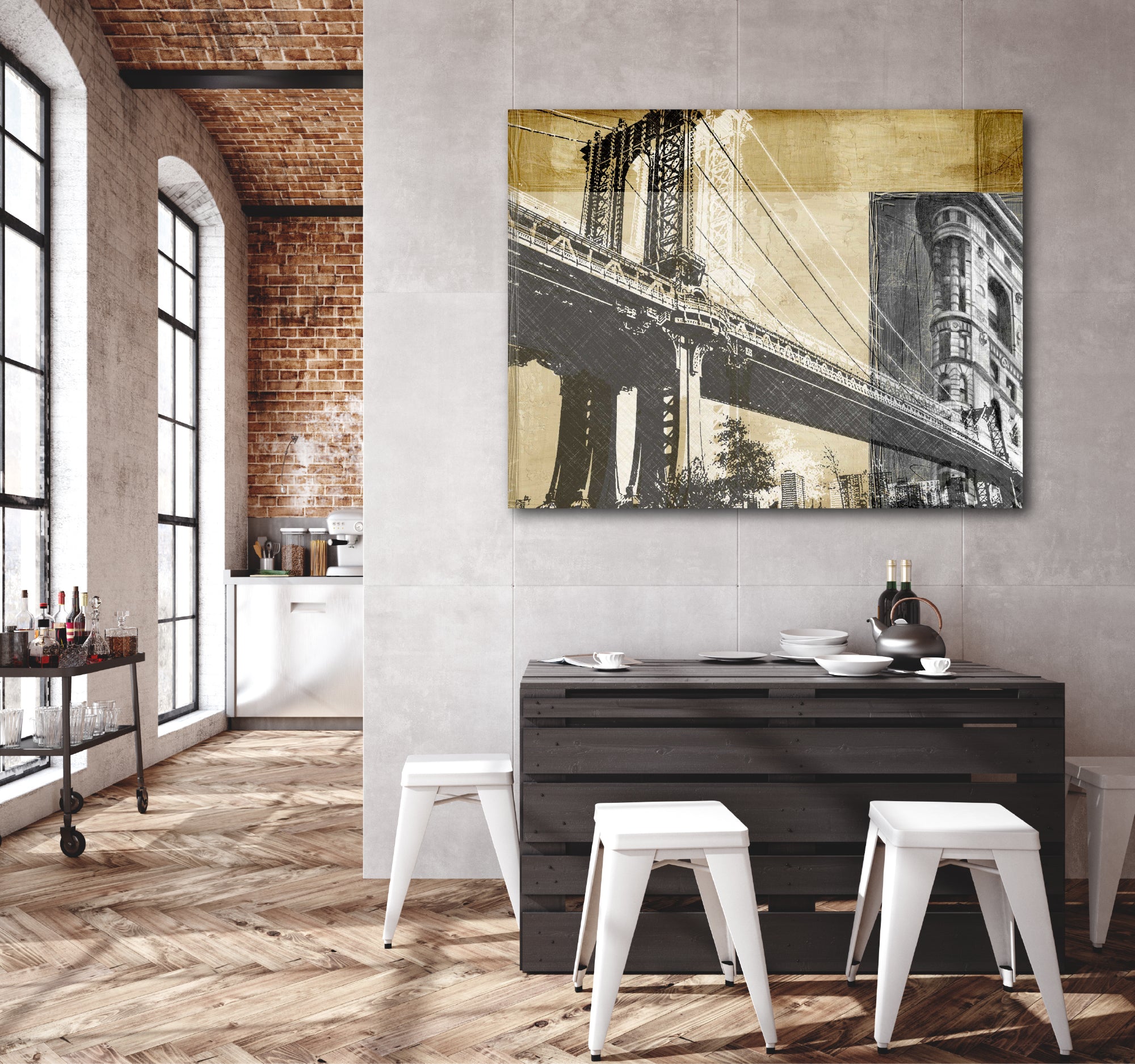 Metropolitan Collage II - Gallery-Wrapped Canvas Wall Art