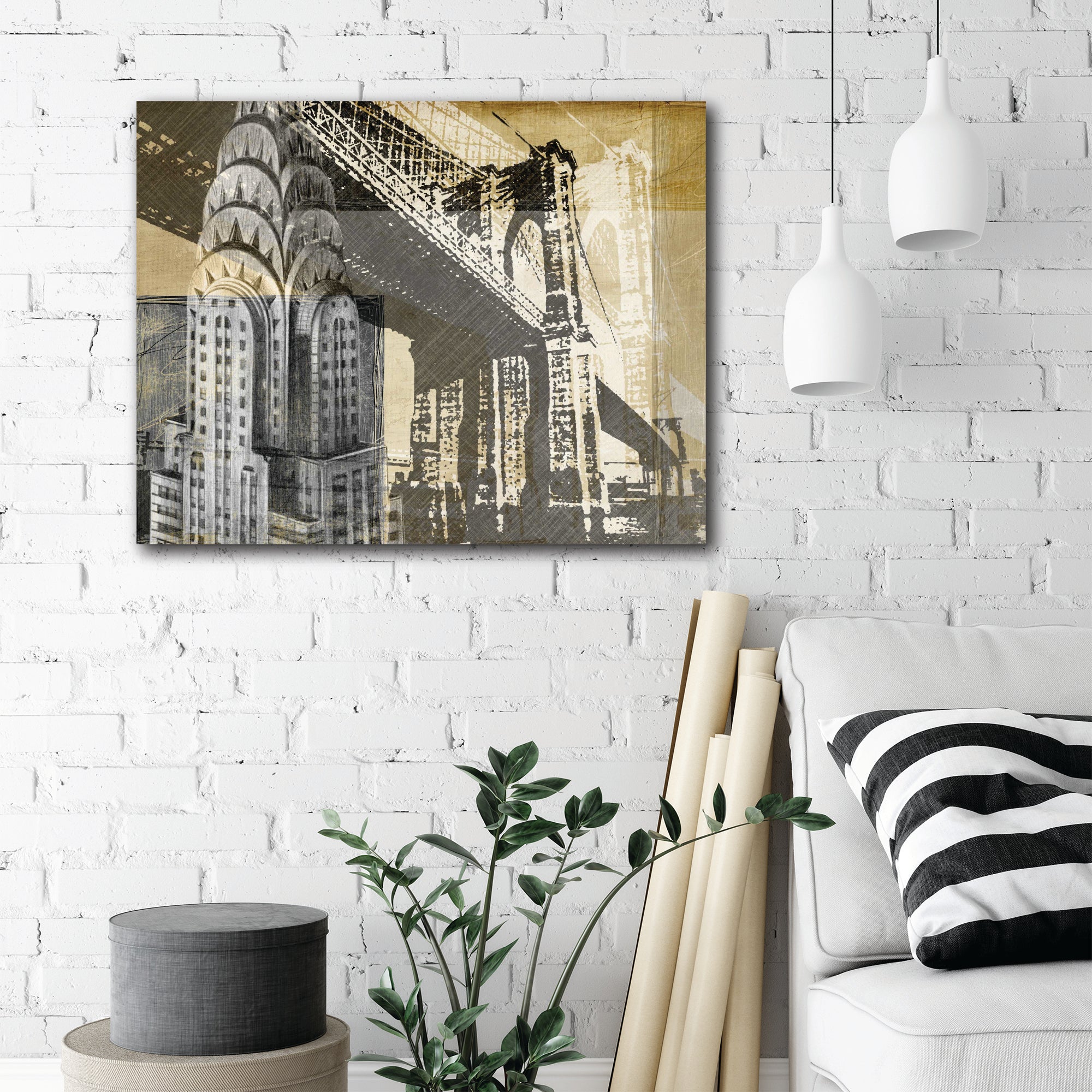 Metropolitan Collage I - Gallery-Wrapped Canvas Wall Art