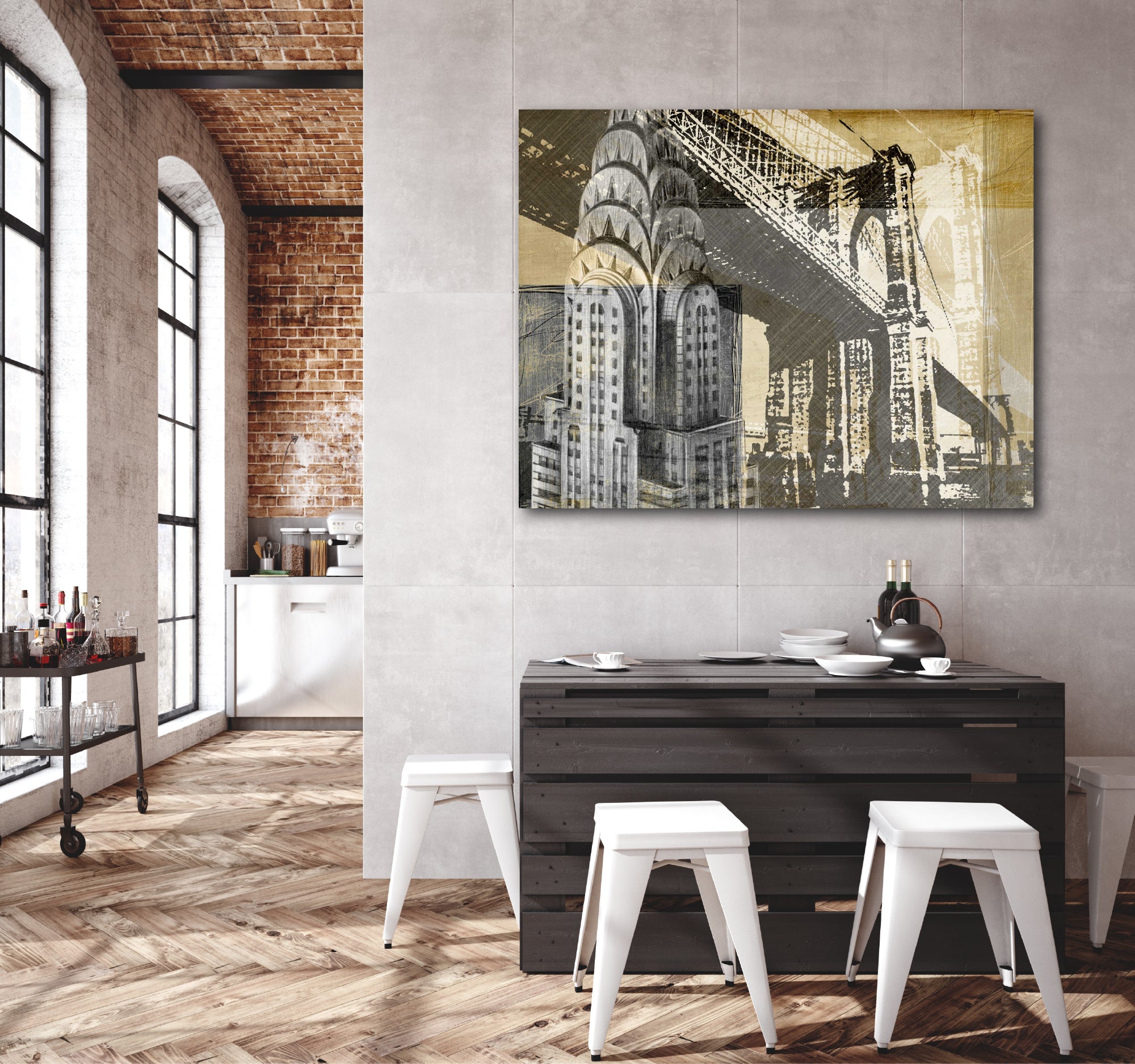 Metropolitan Collage I - Gallery-Wrapped Canvas Wall Art