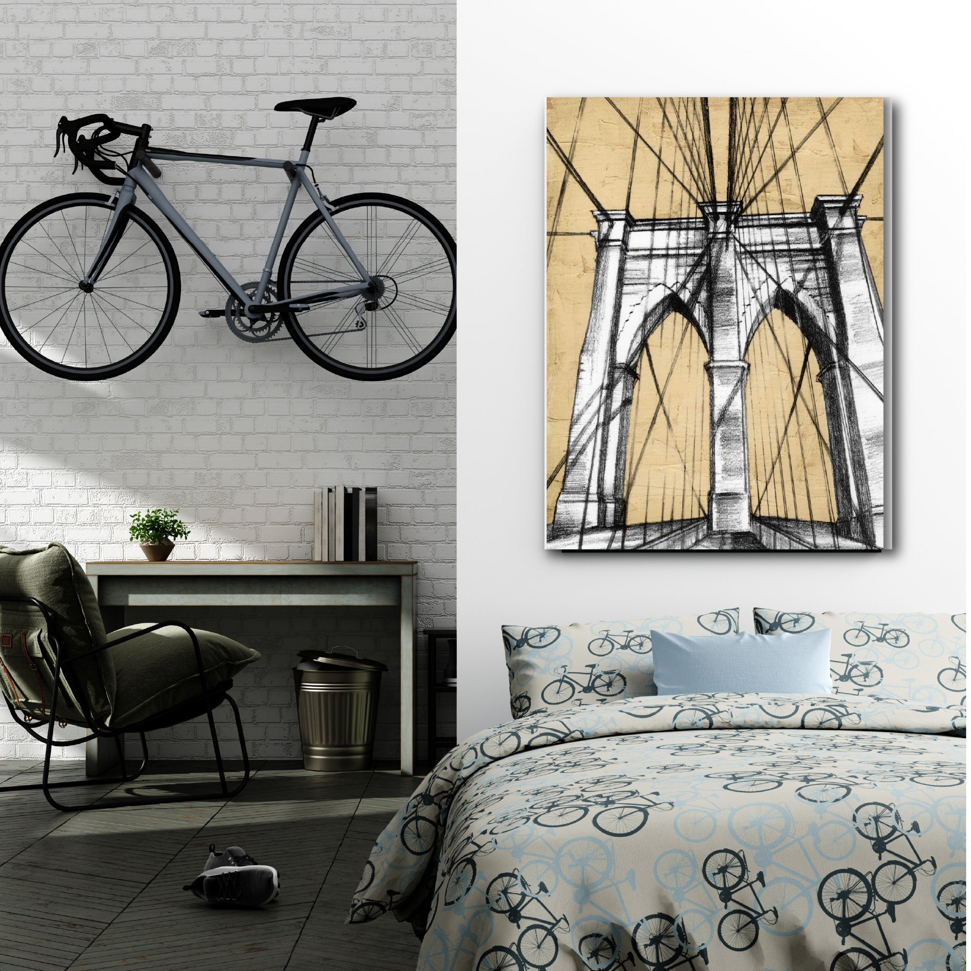 Modern Engineering I - Gallery-Wrapped Canvas Wall Art
