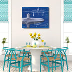 Airplane Blueprint I - Gallery-Wrapped Canvas Wall Art