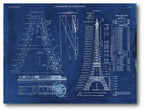 Eiffel Tower Rendering II - Gallery-Wrapped Canvas Wall Art