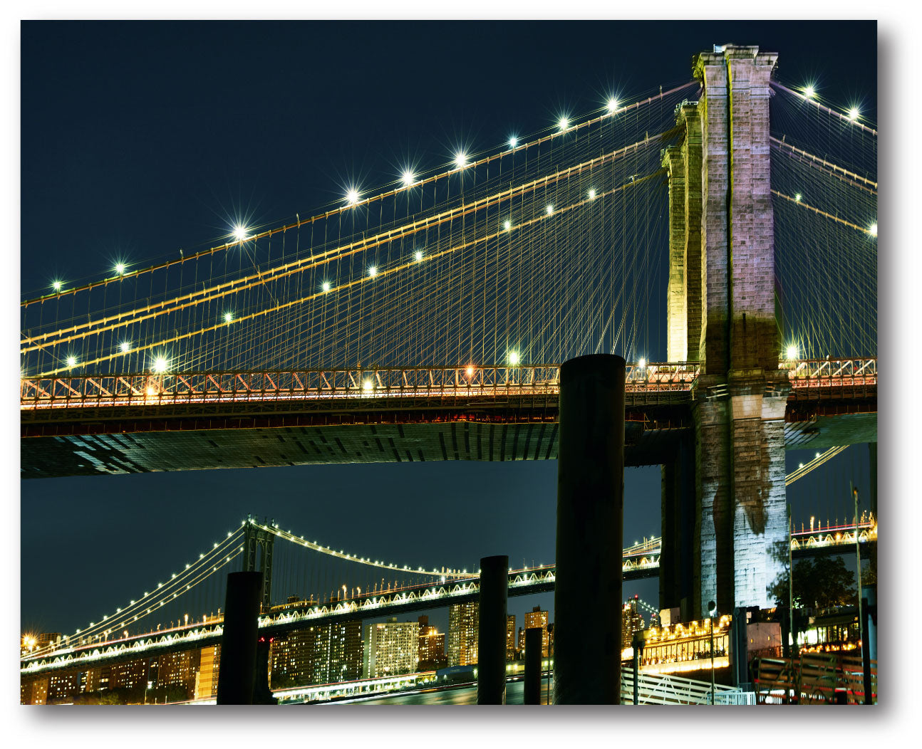 New York at Night IV - Gallery-Wrapped Canvas Wall Art