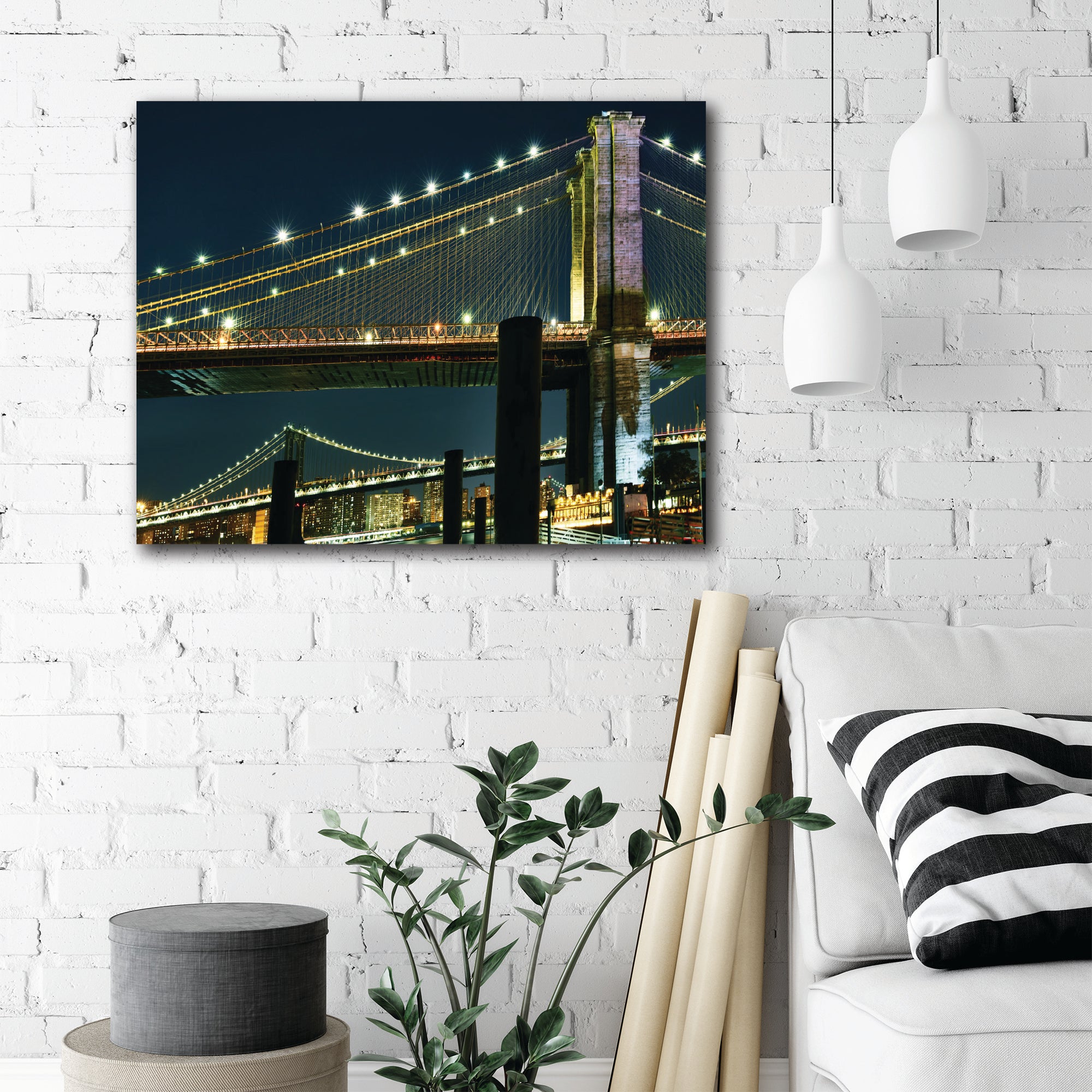 New York at Night IV - Gallery-Wrapped Canvas Wall Art