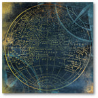 Golden Blue World - Gallery-Wrapped Canvas Wall Art