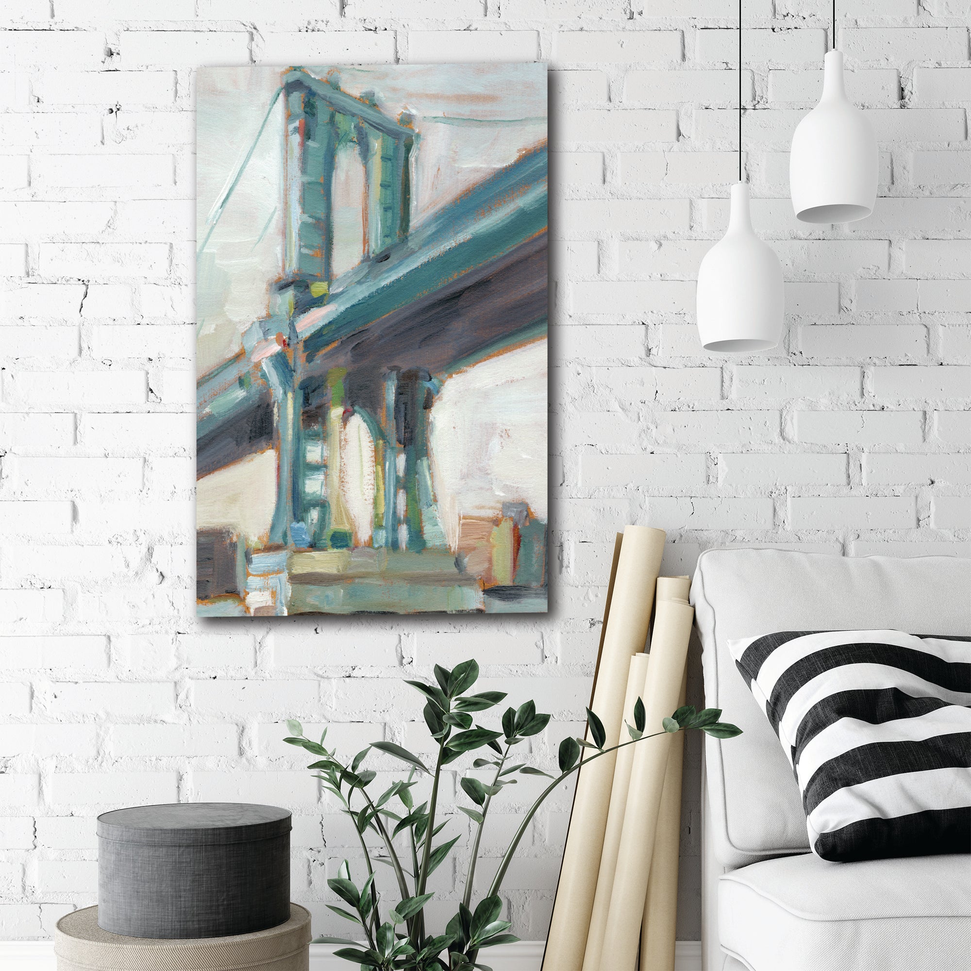 Contemporary Bridge I - Gallery-Wrapped Canvas Wall Art