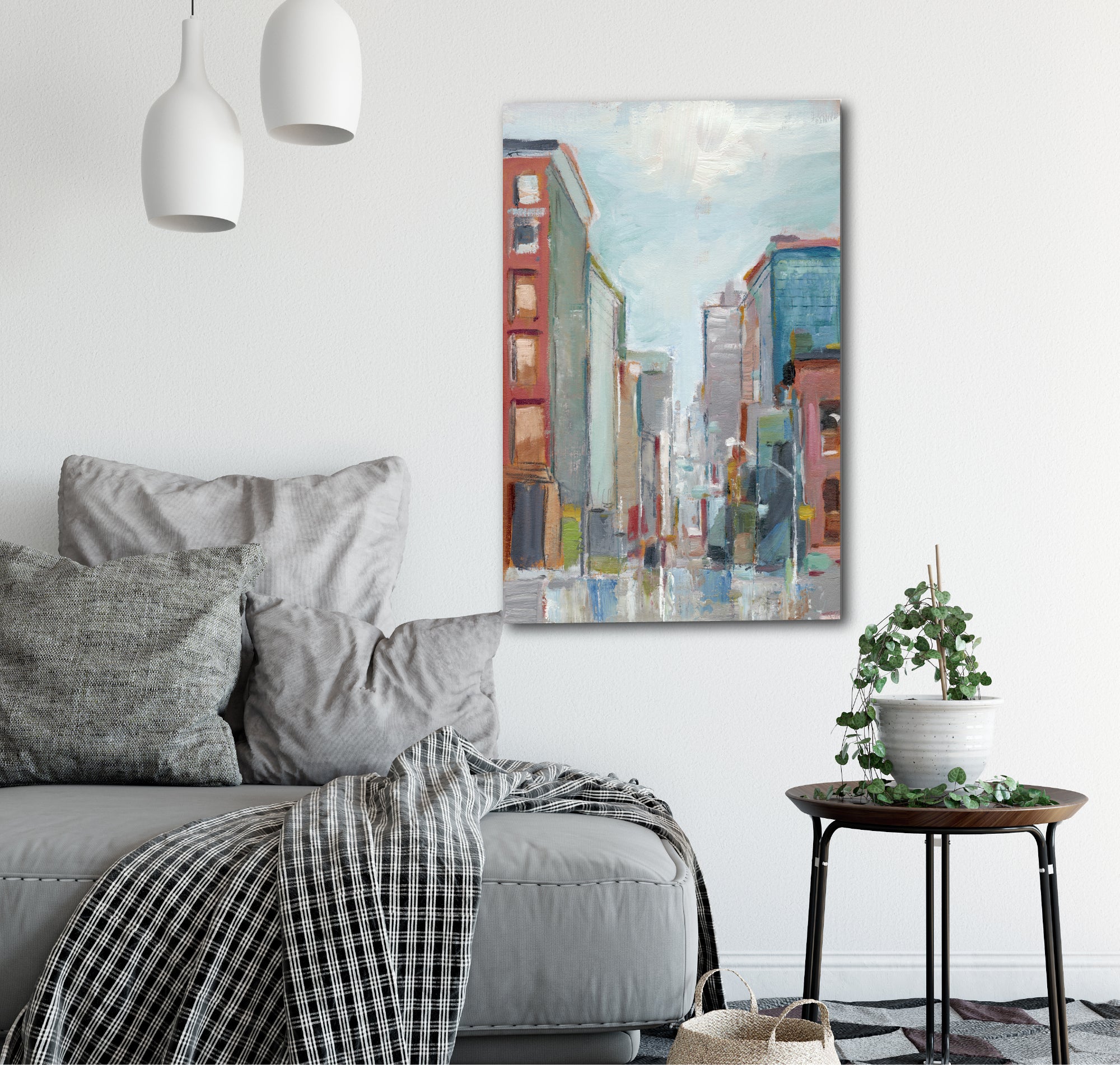 Downtown Contemporary II - Gallery-Wrapped Canvas Wall Art