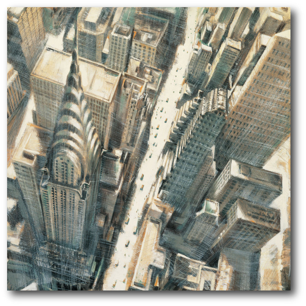 Aerial View of Chrysler Bldg - Gallery-Wrapped Canvas Wall Art