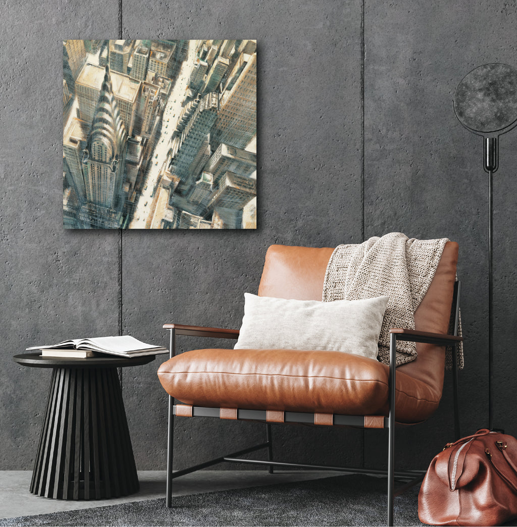 Aerial View of Chrysler Bldg - Gallery-Wrapped Canvas Wall Art