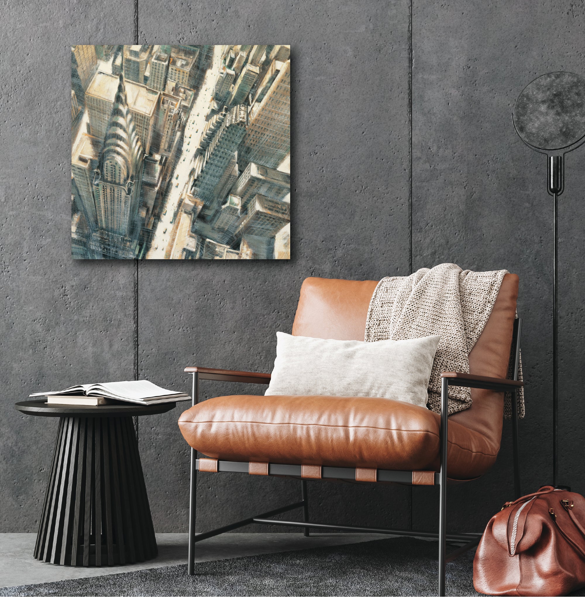 Aerial View of Chrysler Bldg - Gallery-Wrapped Canvas Wall Art