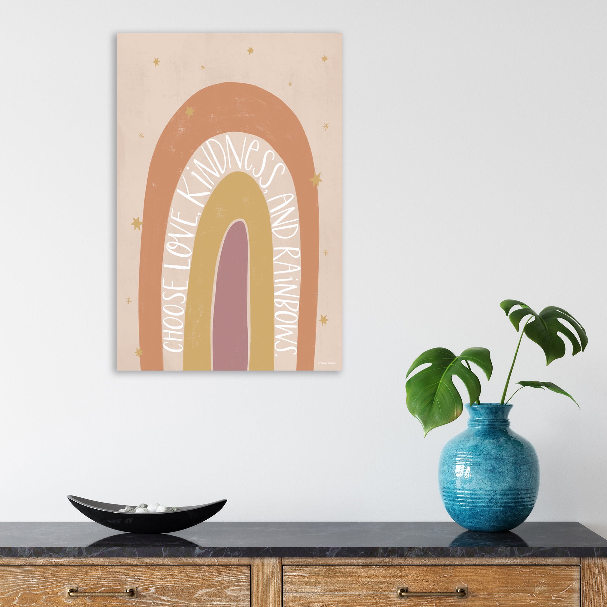 Choose Love, Kindness and Rainbows II - Gallery-Wrapped Canvas Wall Art