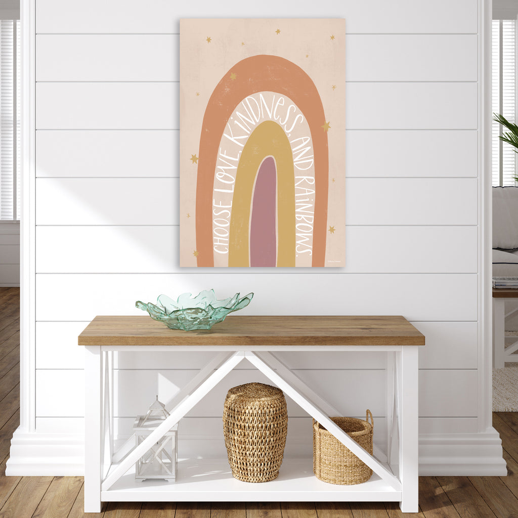 Choose Love, Kindness and Rainbows II - Gallery-Wrapped Canvas Wall Art