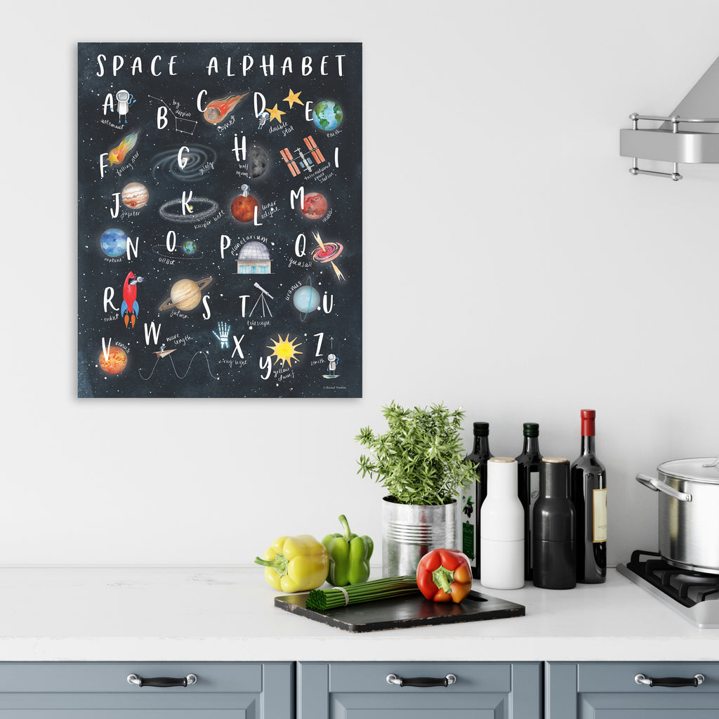 Space Alphabet - Gallery-Wrapped Canvas Wall Art