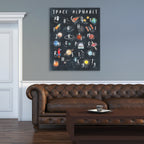 Space Alphabet - Gallery-Wrapped Canvas Wall Art