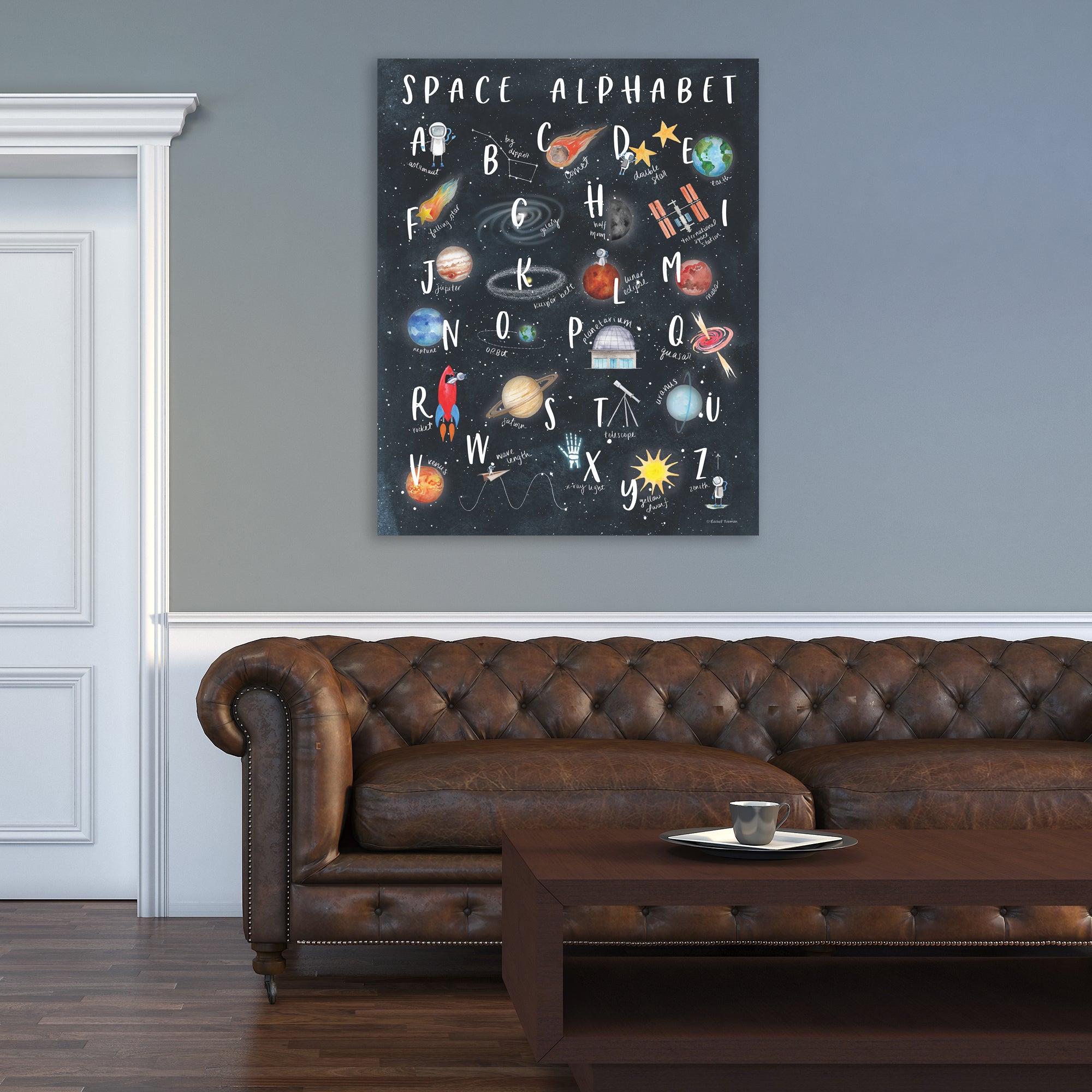 Space Alphabet - Gallery-Wrapped Canvas Wall Art
