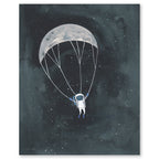 Moon Man Parachute - Gallery-Wrapped Canvas Wall Art