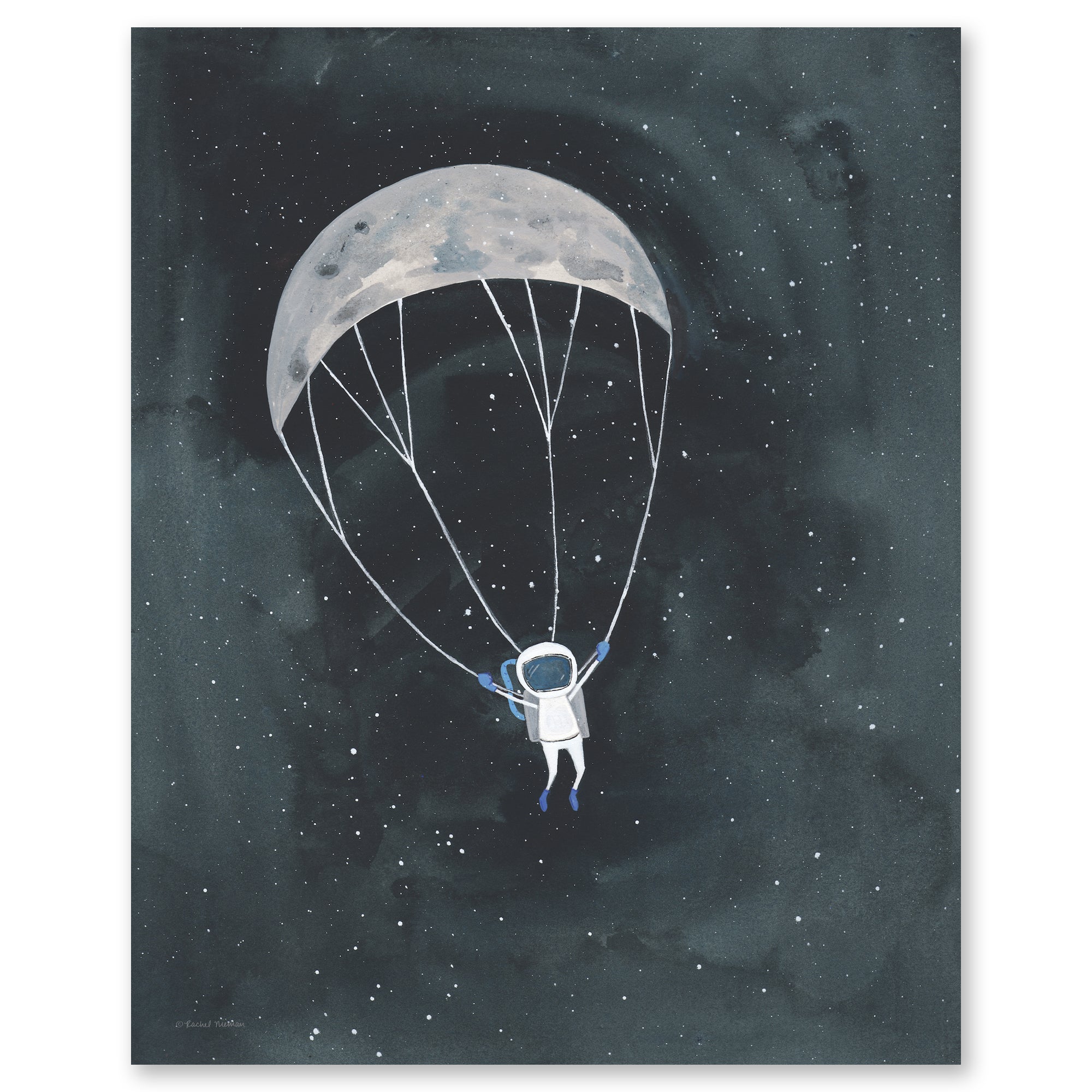 Moon Man Parachute - Gallery-Wrapped Canvas Wall Art
