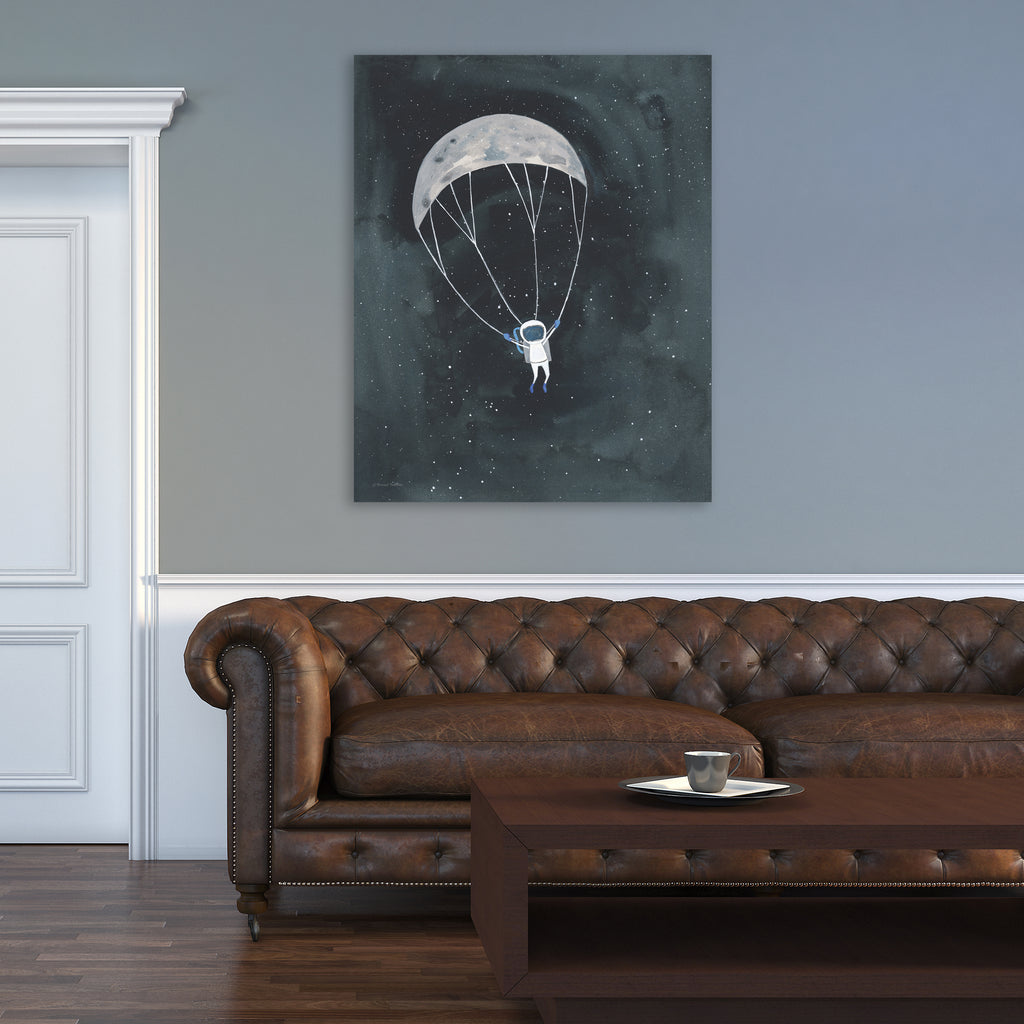 Moon Man Parachute - Gallery-Wrapped Canvas Wall Art