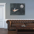 Moon Man Always Explore - Gallery-Wrapped Canvas Wall Art