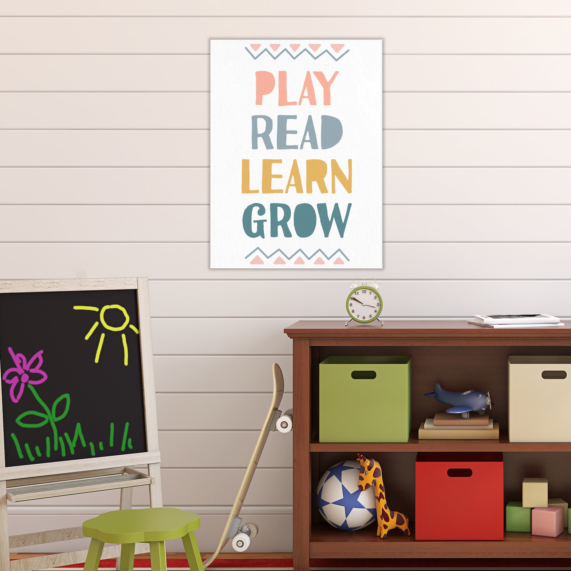 Play Read Learn I - Gallery-Wrapped Canvas Wall Art