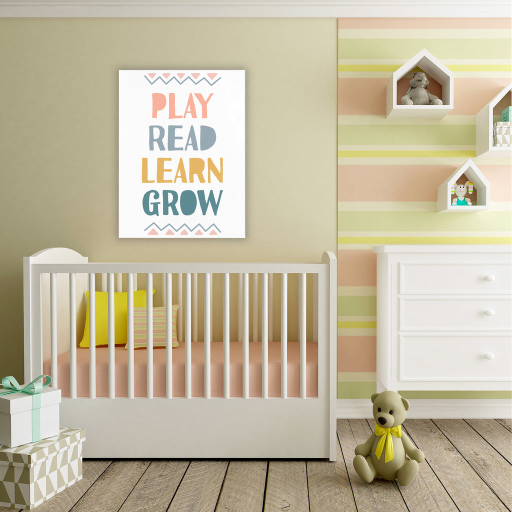Play Read Learn I - Gallery-Wrapped Canvas Wall Art