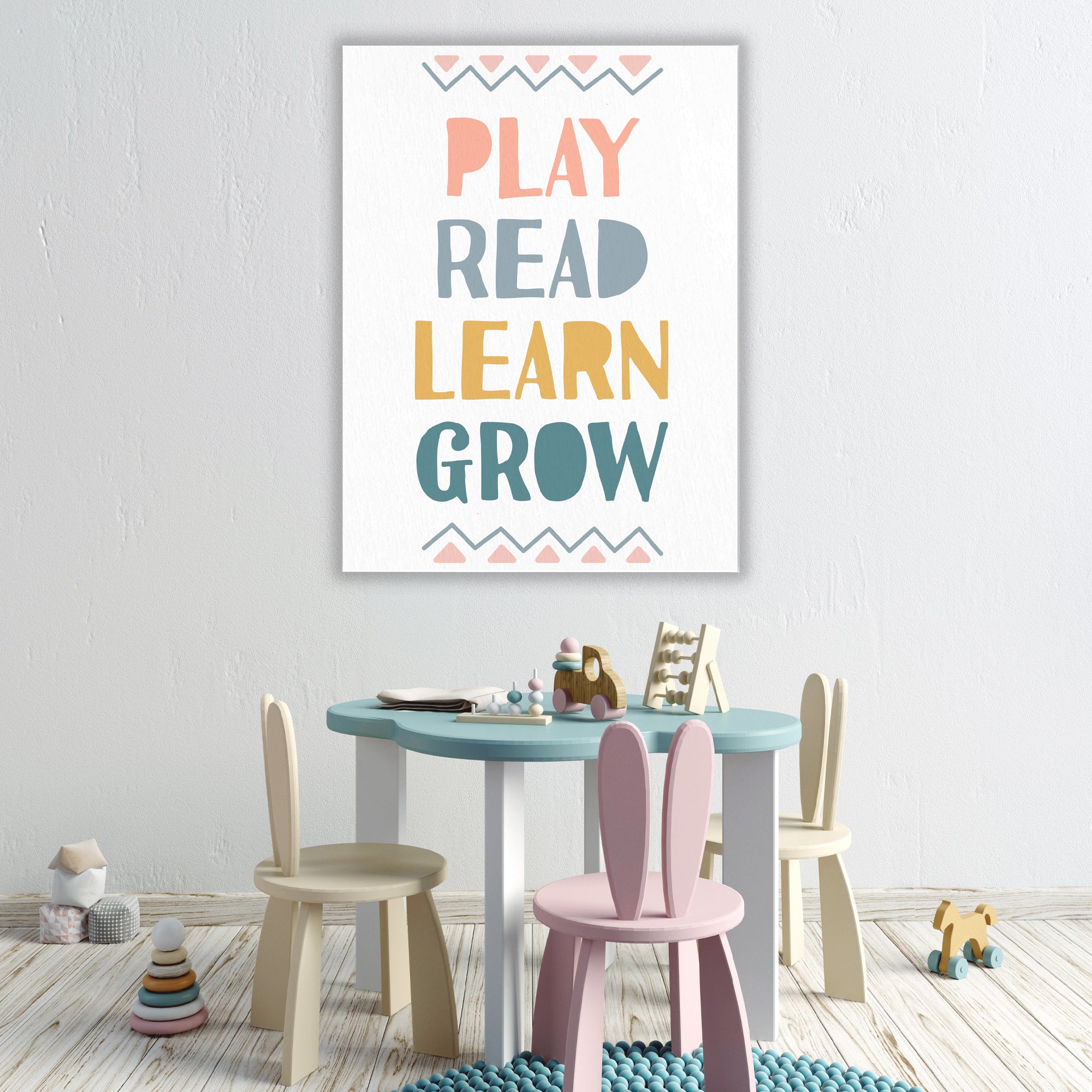 Play Read Learn I - Gallery-Wrapped Canvas Wall Art