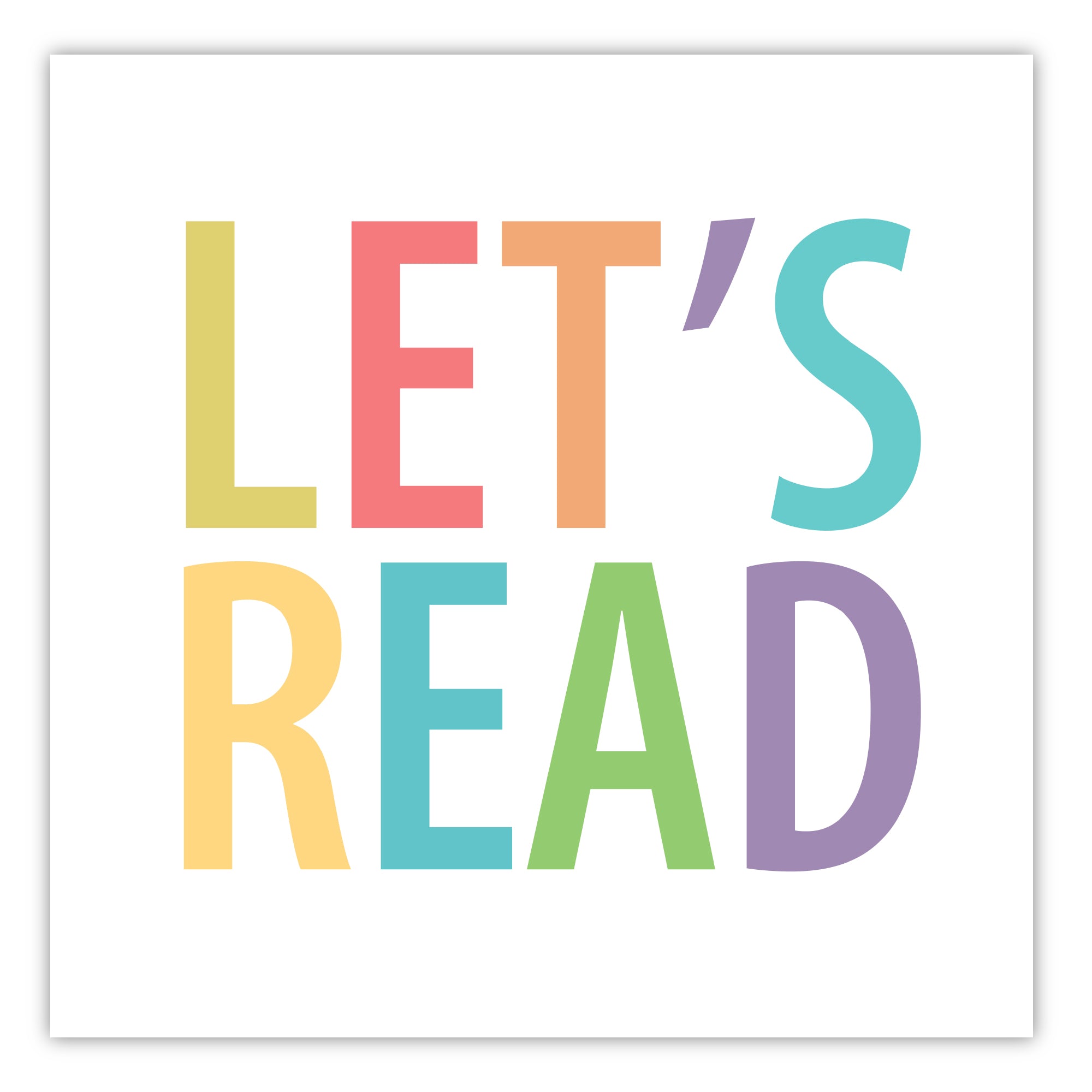 Let's Read - Gallery-Wrapped Canvas Wall Art