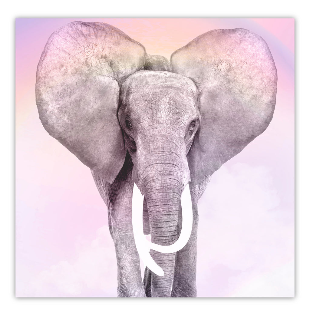 Pink Elephant I - Gallery-Wrapped Canvas Wall Art