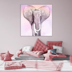 Pink Elephant I - Gallery-Wrapped Canvas Wall Art