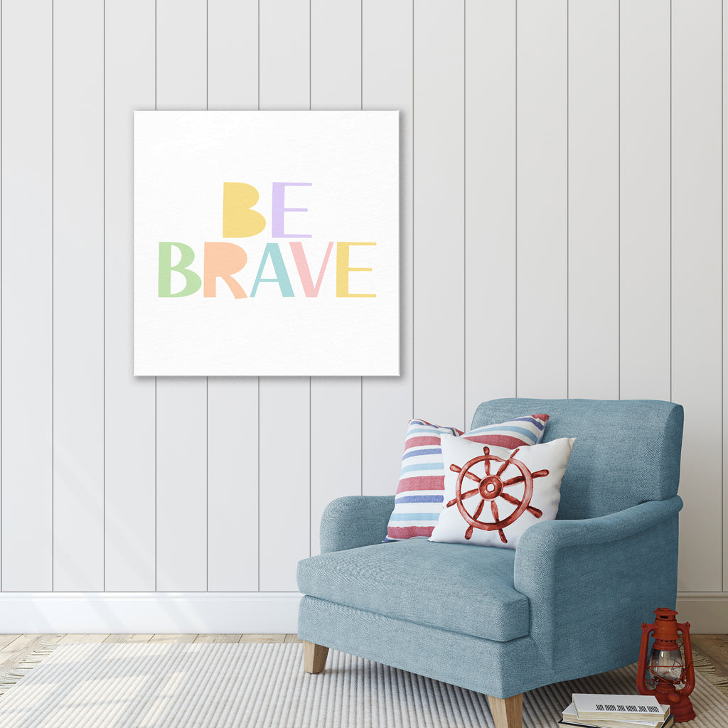 Kind and Brave III - Gallery-Wrapped Canvas Wall Art