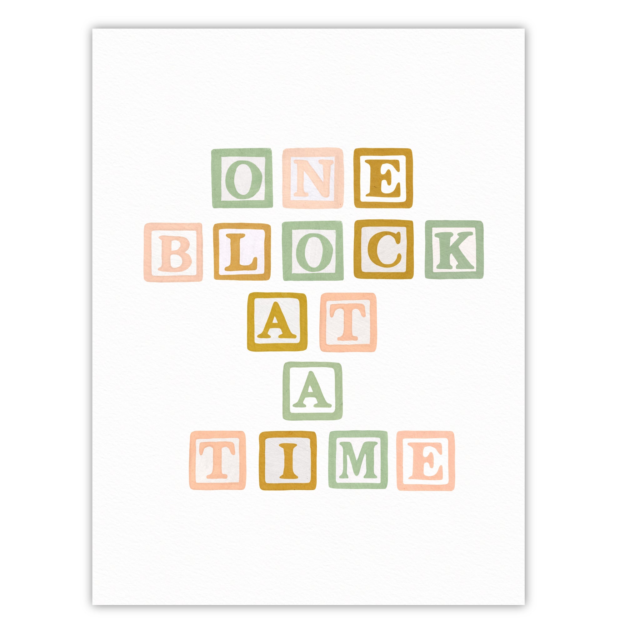 A One Block At A Time - Gallery-Wrapped Canvas Wall Art