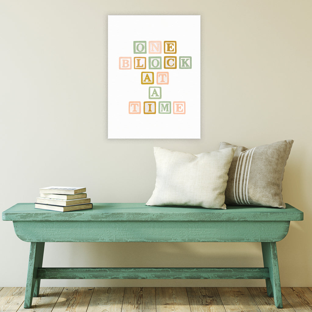 A One Block At A Time - Gallery-Wrapped Canvas Wall Art