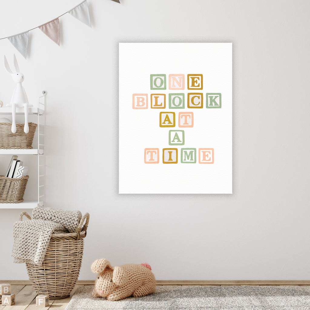 A One Block At A Time - Gallery-Wrapped Canvas Wall Art
