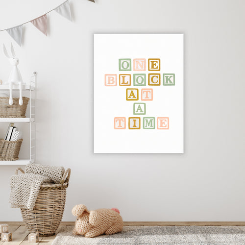 A One Block At A Time - Gallery-Wrapped Canvas Wall Art