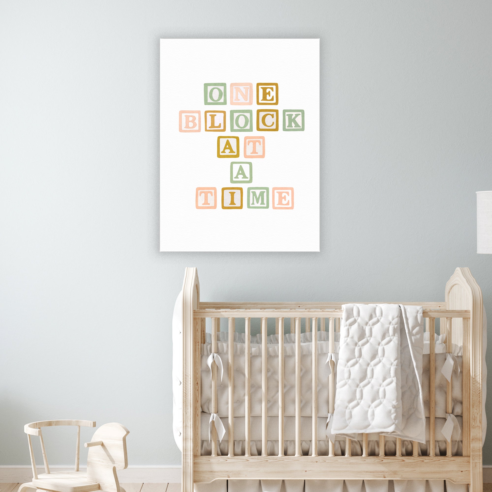 A One Block At A Time - Gallery-Wrapped Canvas Wall Art