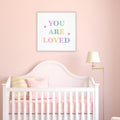 You Are Loved Fabric Pastels - Gallery-Wrapped Canvas Wall Art
