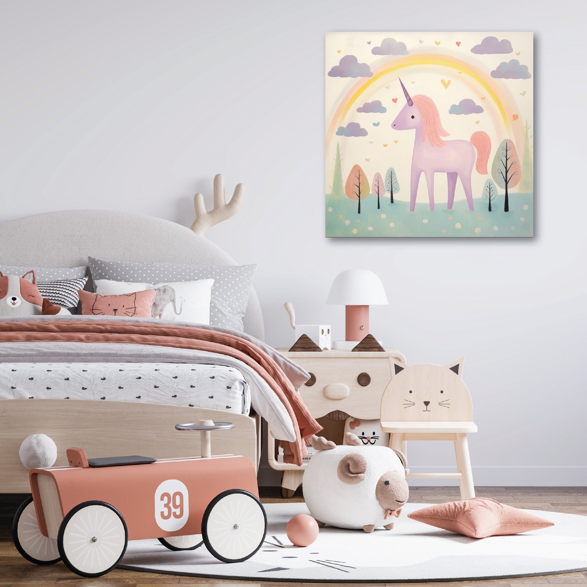 Rainbow Unicorn Dreams - Gallery-Wrapped Canvas Wall Art