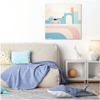 Imagination on Wheels-Pink Car - Gallery-Wrapped Canvas Wall Art