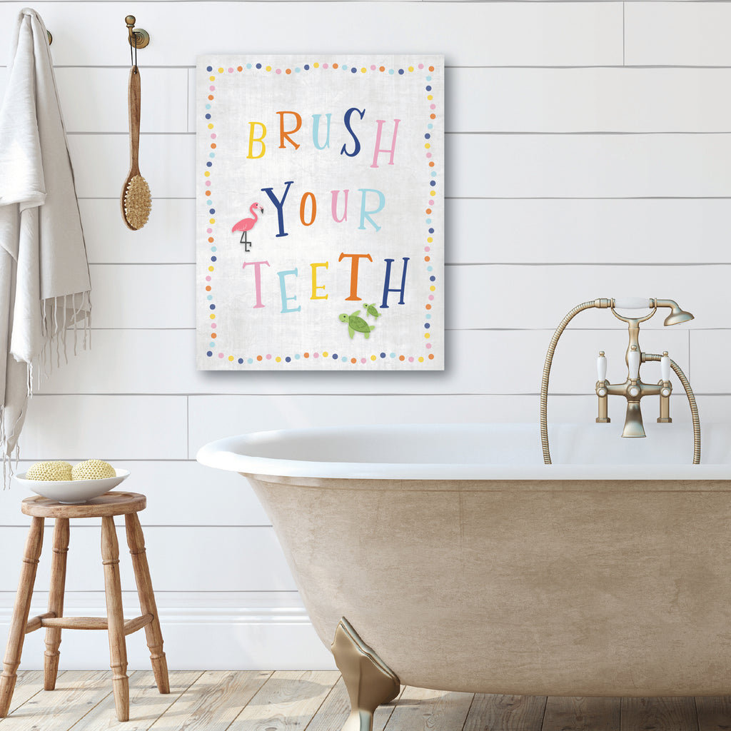 Brush Your Teeth - Gallery-Wrapped Canvas Wall Art
